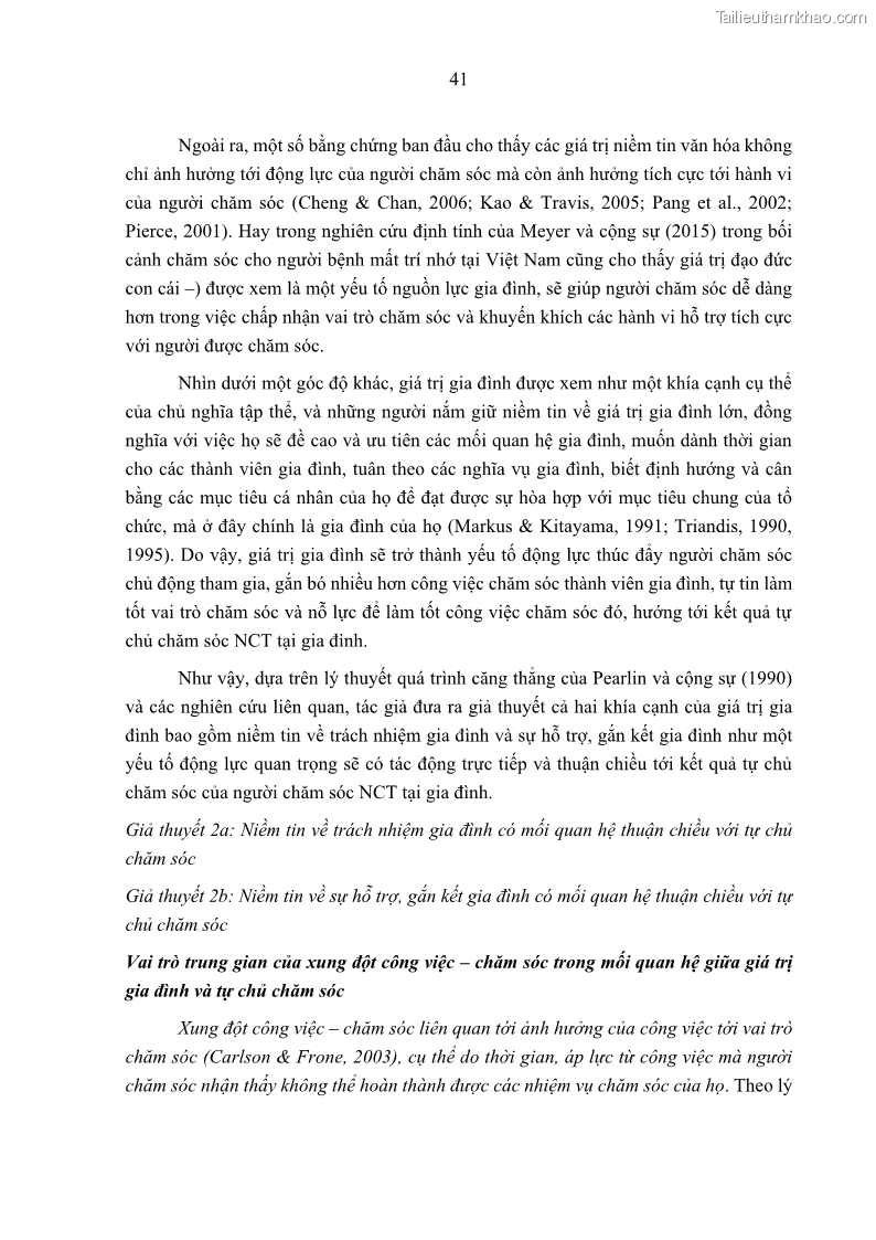 Luận án tiến sĩ kinh tế Ảnh hưởng của giá trị gia đình và hỗ trợ xã hội tới tự chủ chăm sóc người cao tuổi tại gia đình - 5 Trang 51