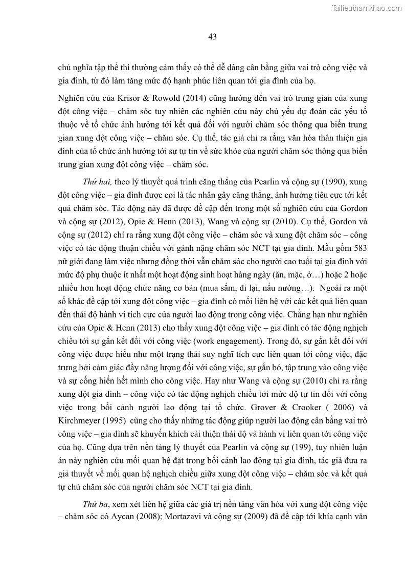 Luận án tiến sĩ kinh tế Ảnh hưởng của giá trị gia đình và hỗ trợ xã hội tới tự chủ chăm sóc người cao tuổi tại gia đình - 5 Trang 53