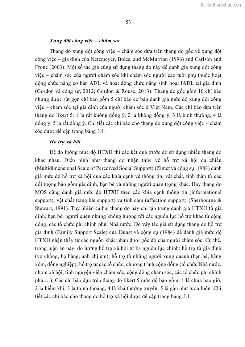 Luận án tiến sĩ kinh tế Ảnh hưởng của giá trị gia đình và hỗ trợ xã hội tới tự chủ chăm sóc người cao tuổi tại gia đình - 6 Trang 63