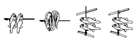 a b c d Hình 7 Móc mồi và gắn vào lồng a Móc mồi cá nóc b Móc mồi cá 7