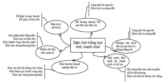 Hình 4 4 Sơ đồ minh họa hạn chế về diện tích canh tác đến phát triển ngành 1