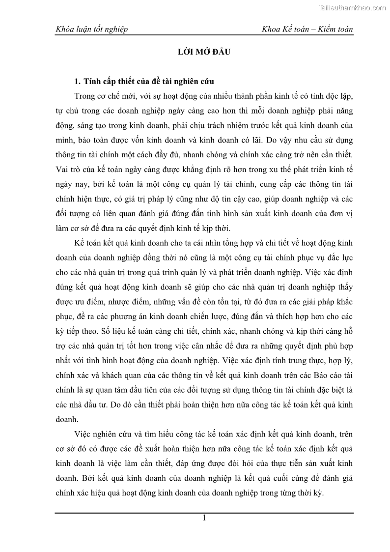 Khóa luận tốt nghiệp kế toán kiểm toán Kế toán kết quả kinh doanh tại Công ty TNHH phân phối Đông Dương - 1 Trang 6