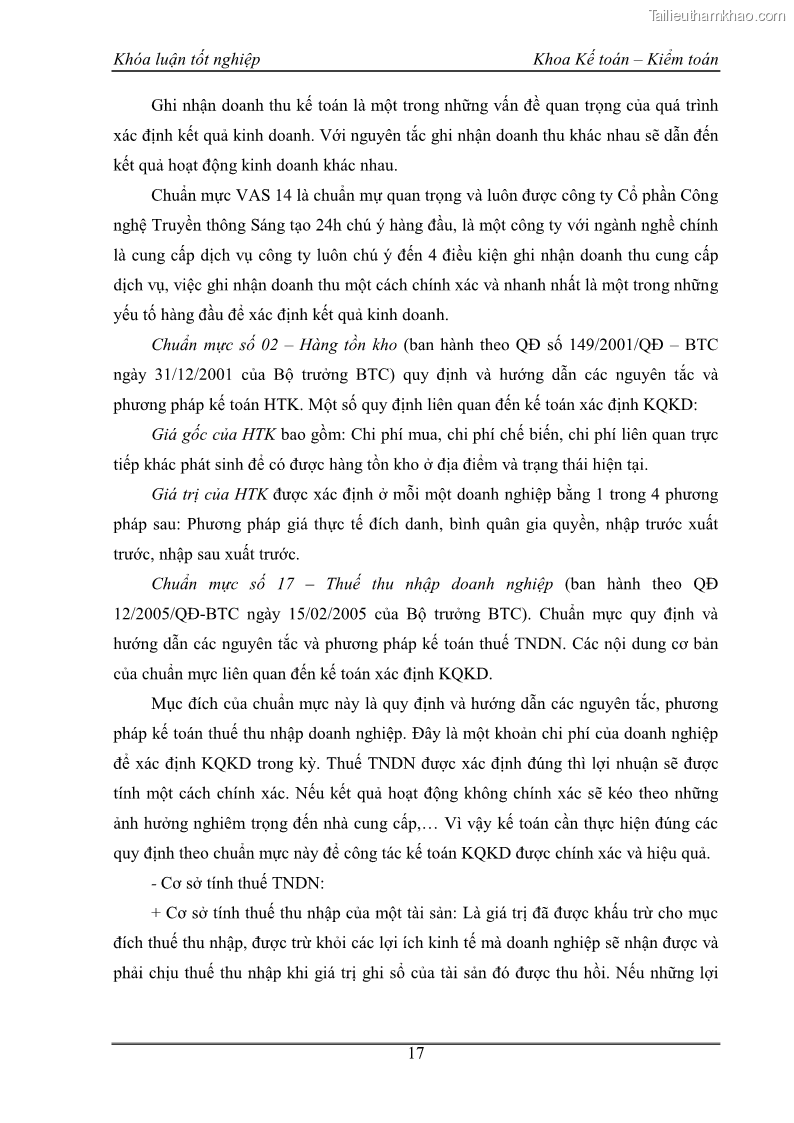 Khóa luận tốt nghiệp kế toán kiểm toán Kế toán kết quả kinh doanh tại Công ty TNHH phân phối Đông Dương - 2 Trang 22