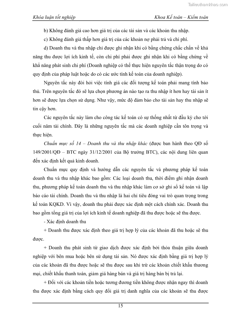 Khóa luận tốt nghiệp kế toán kiểm toán Kế toán kết quả kinh doanh tại Công ty TNHH phân phối Đông Dương - 2 Trang 20