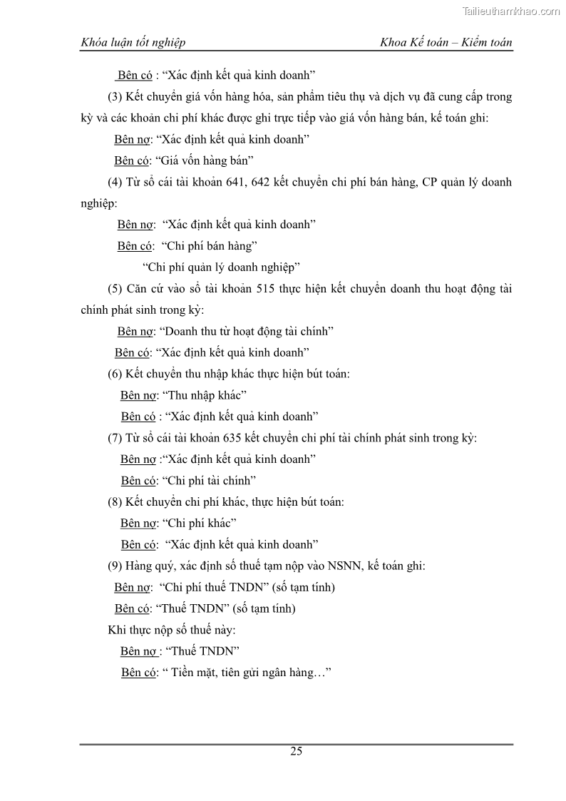 Khóa luận tốt nghiệp kế toán kiểm toán Kế toán kết quả kinh doanh tại Công ty TNHH phân phối Đông Dương - 3 Trang 30