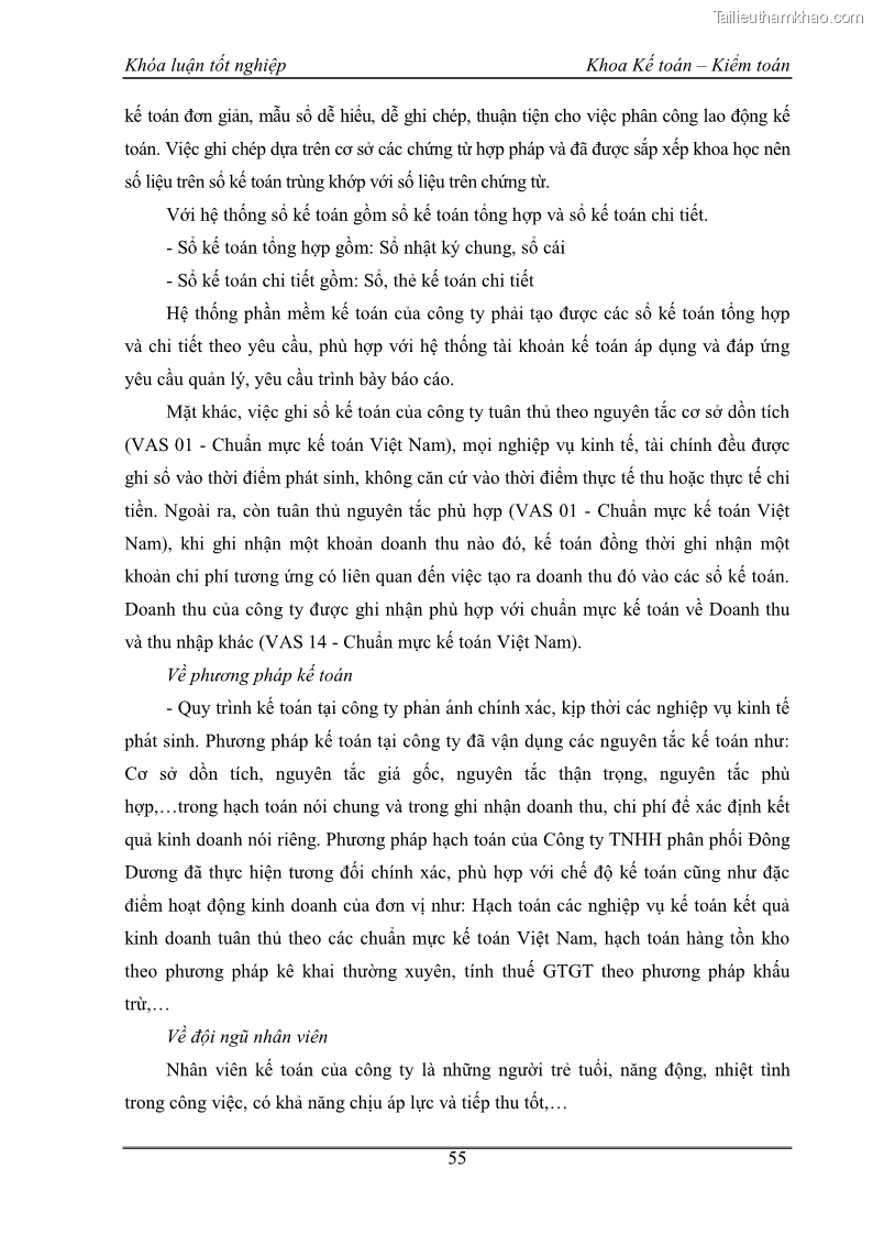 Khóa luận tốt nghiệp kế toán kiểm toán Kế toán kết quả kinh doanh tại Công ty TNHH phân phối Đông Dương - 5 Trang 60