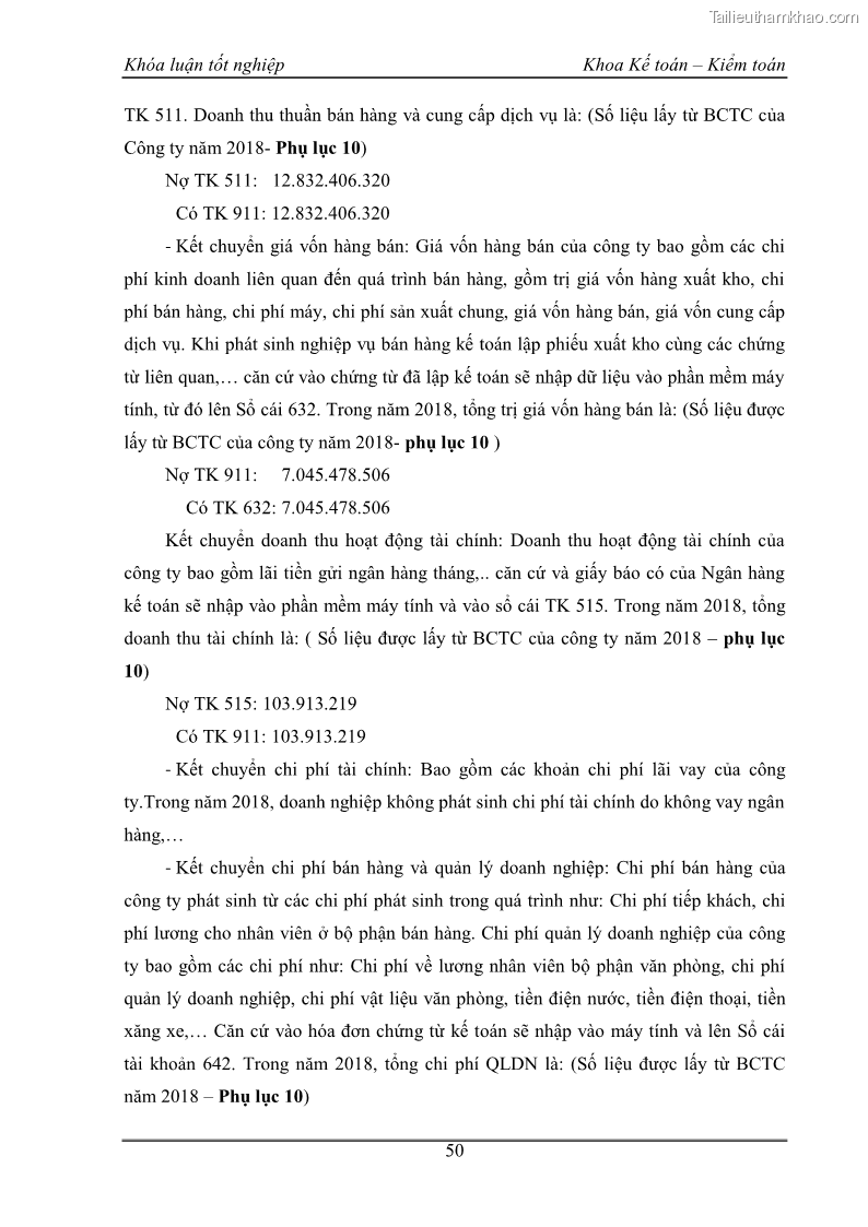 Khóa luận tốt nghiệp kế toán kiểm toán Kế toán kết quả kinh doanh tại Công ty TNHH phân phối Đông Dương - 5 Trang 55