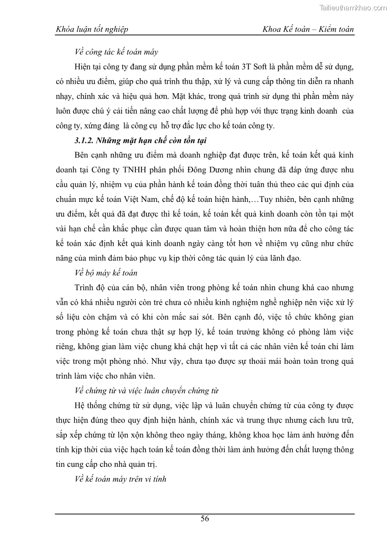 Khóa luận tốt nghiệp kế toán kiểm toán Kế toán kết quả kinh doanh tại Công ty TNHH phân phối Đông Dương - 6 Trang 61