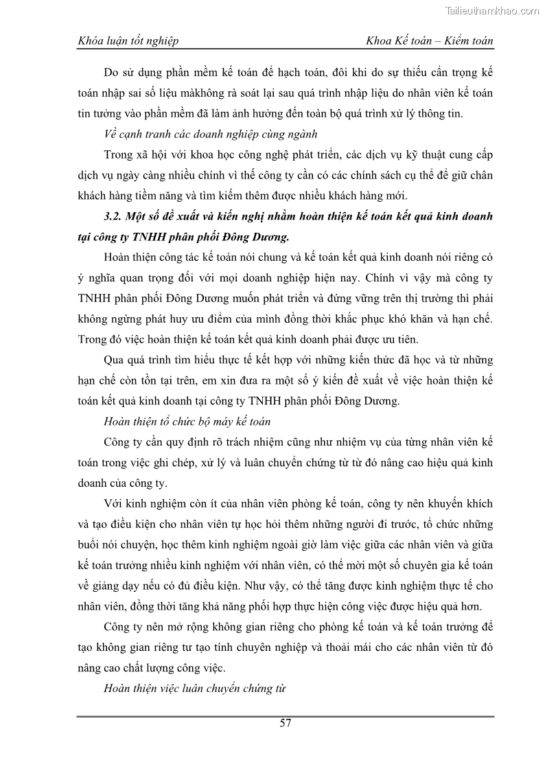 Khóa luận tốt nghiệp kế toán kiểm toán Kế toán kết quả kinh doanh tại Công ty TNHH phân phối Đông Dương - 6 Trang 62