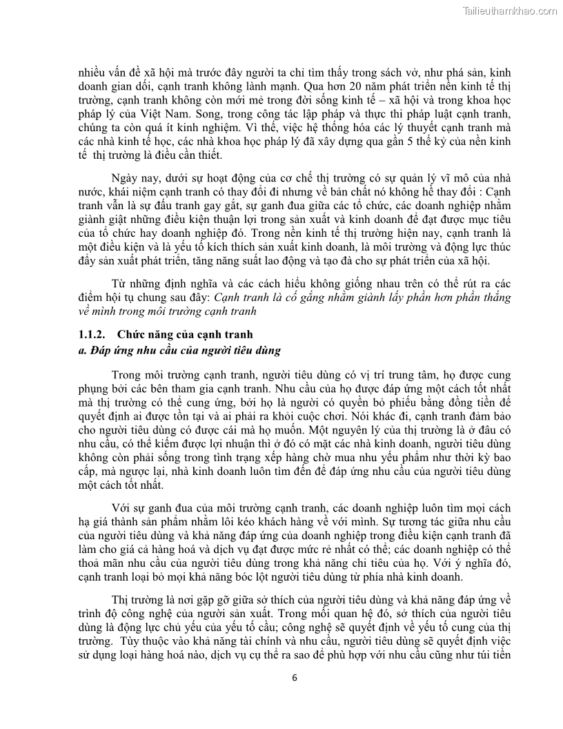 Khóa luận tốt nghiệp luật kinh doanh Pháp luật về chống cạnh tranh không lành mạnh - 1 Trang 11