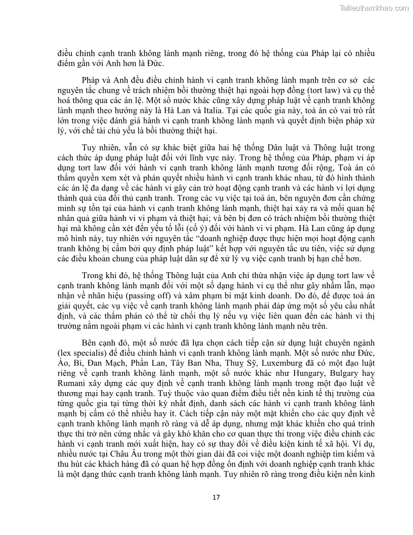 Khóa luận tốt nghiệp luật kinh doanh Pháp luật về chống cạnh tranh không lành mạnh - 2 Trang 22