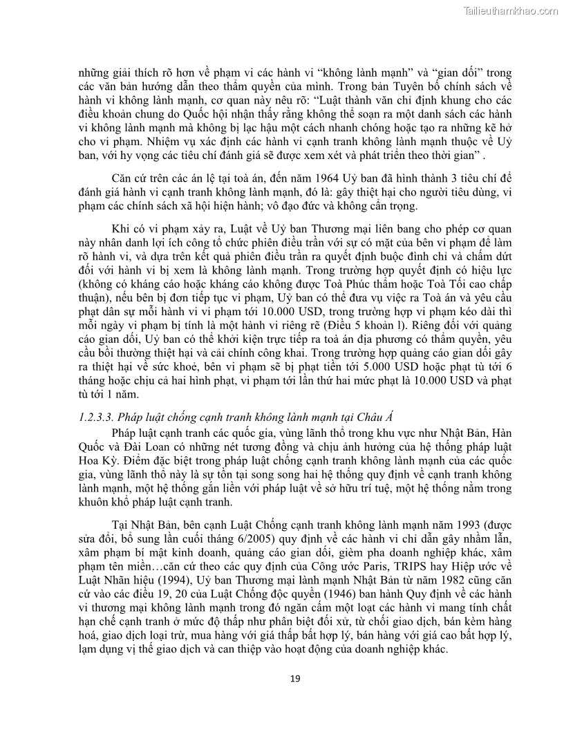 Khóa luận tốt nghiệp luật kinh doanh Pháp luật về chống cạnh tranh không lành mạnh - 2 Trang 24