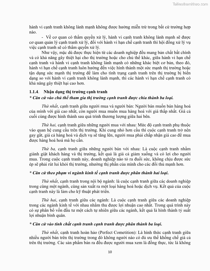Khóa luận tốt nghiệp luật kinh doanh Pháp luật về chống cạnh tranh không lành mạnh - 2 Trang 15