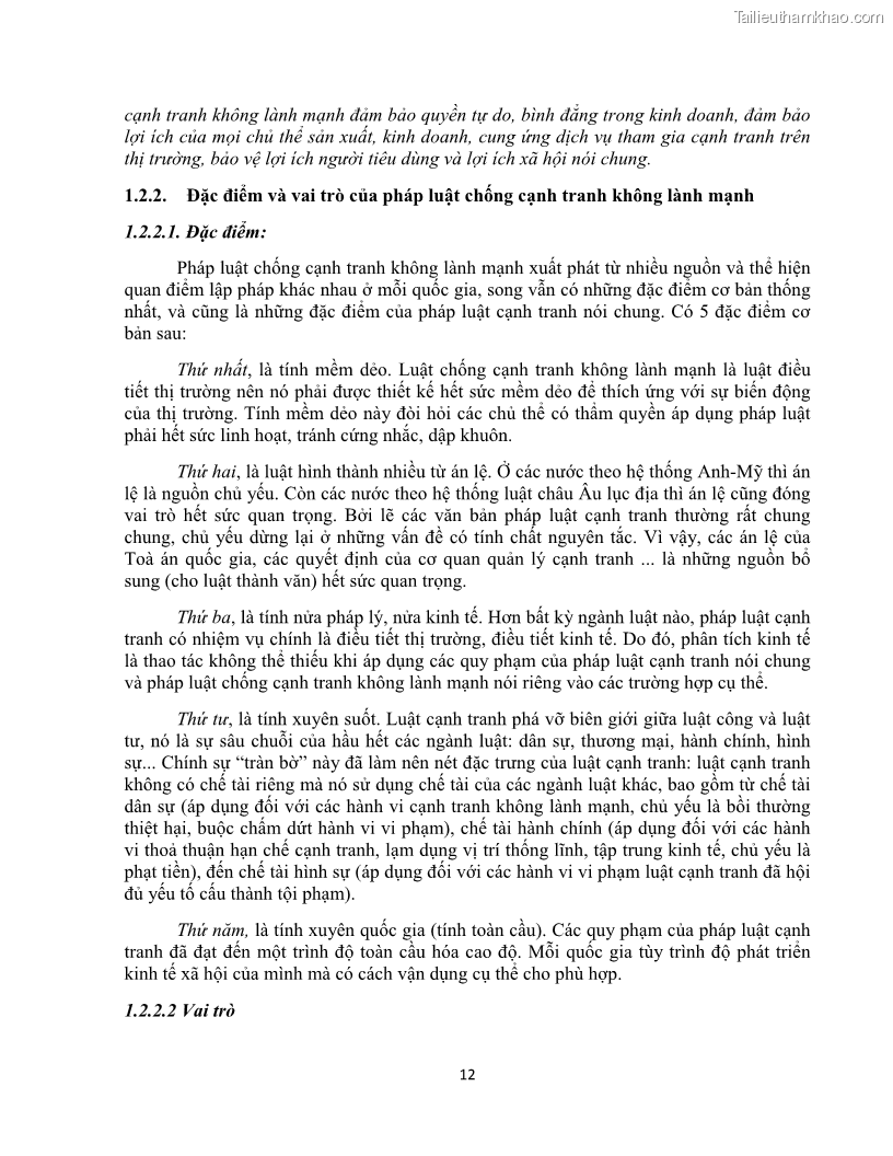 Khóa luận tốt nghiệp luật kinh doanh Pháp luật về chống cạnh tranh không lành mạnh - 2 Trang 17