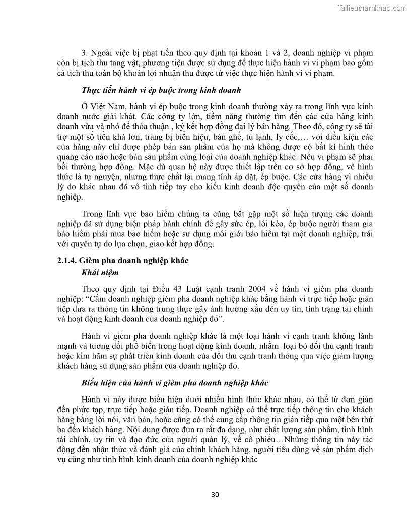 Khóa luận tốt nghiệp luật kinh doanh Pháp luật về chống cạnh tranh không lành mạnh - 3 Trang 35