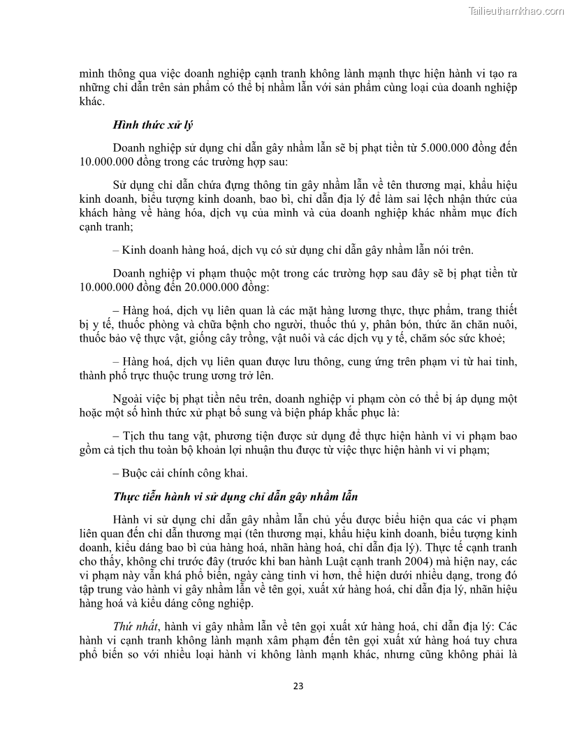 Khóa luận tốt nghiệp luật kinh doanh Pháp luật về chống cạnh tranh không lành mạnh - 3 Trang 28