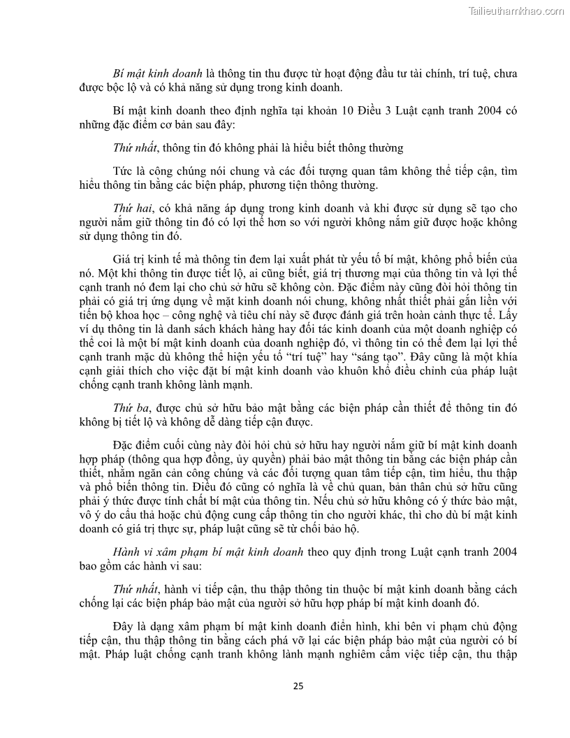 Khóa luận tốt nghiệp luật kinh doanh Pháp luật về chống cạnh tranh không lành mạnh - 3 Trang 30