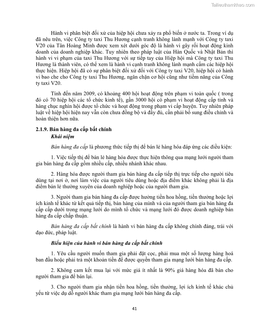 Khóa luận tốt nghiệp luật kinh doanh Pháp luật về chống cạnh tranh không lành mạnh - 4 Trang 46