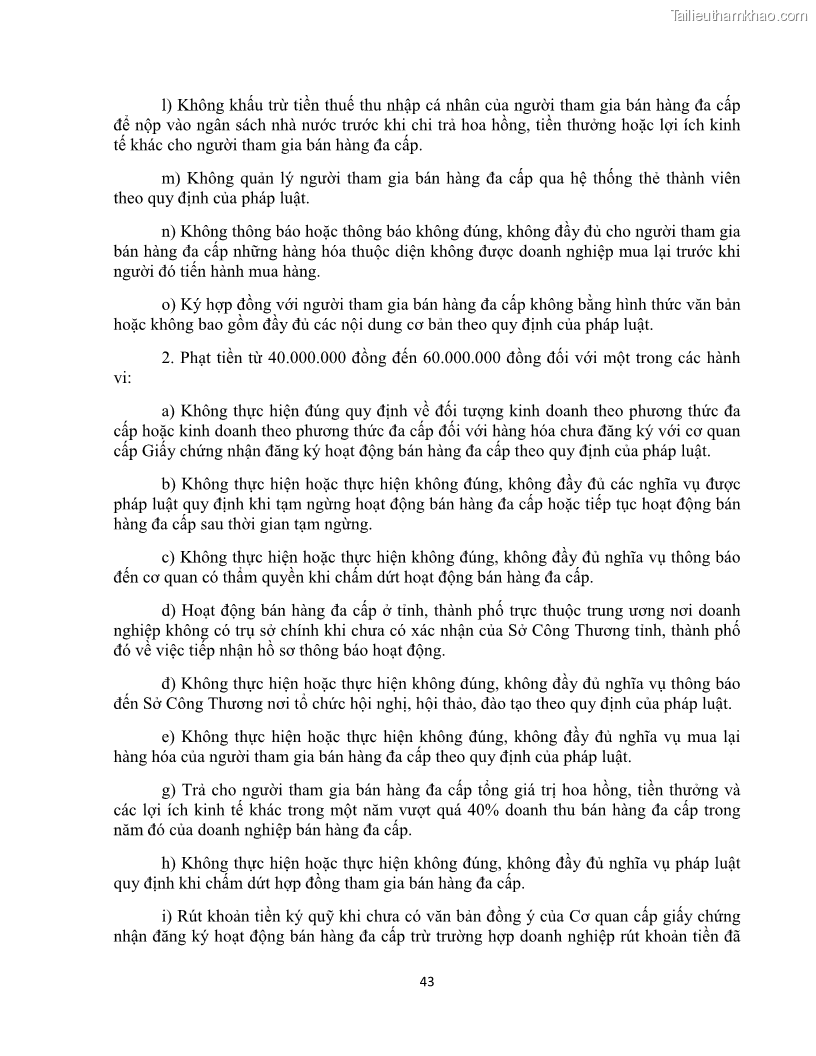 Khóa luận tốt nghiệp luật kinh doanh Pháp luật về chống cạnh tranh không lành mạnh - 4 Trang 48