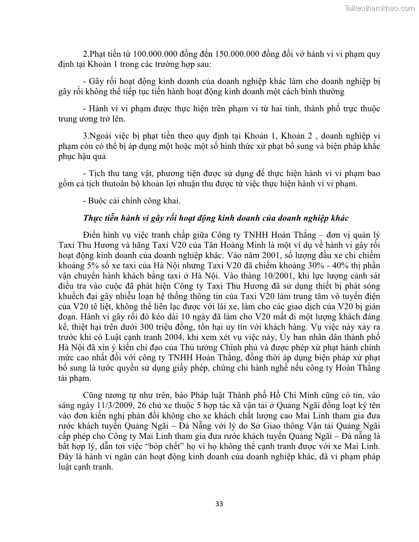 Khóa luận tốt nghiệp luật kinh doanh Pháp luật về chống cạnh tranh không lành mạnh - 4 Trang 38