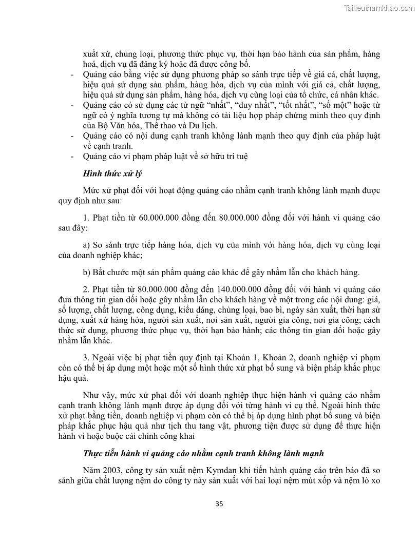 Khóa luận tốt nghiệp luật kinh doanh Pháp luật về chống cạnh tranh không lành mạnh - 4 Trang 40