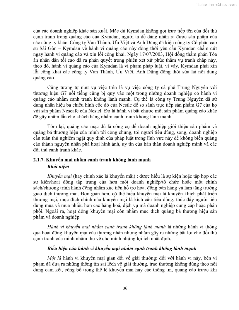 Khóa luận tốt nghiệp luật kinh doanh Pháp luật về chống cạnh tranh không lành mạnh - 4 Trang 41
