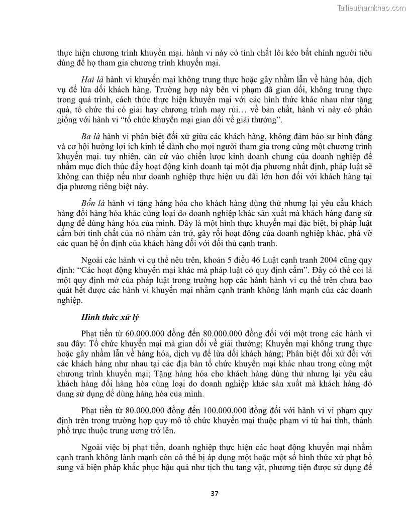 Khóa luận tốt nghiệp luật kinh doanh Pháp luật về chống cạnh tranh không lành mạnh - 4 Trang 42