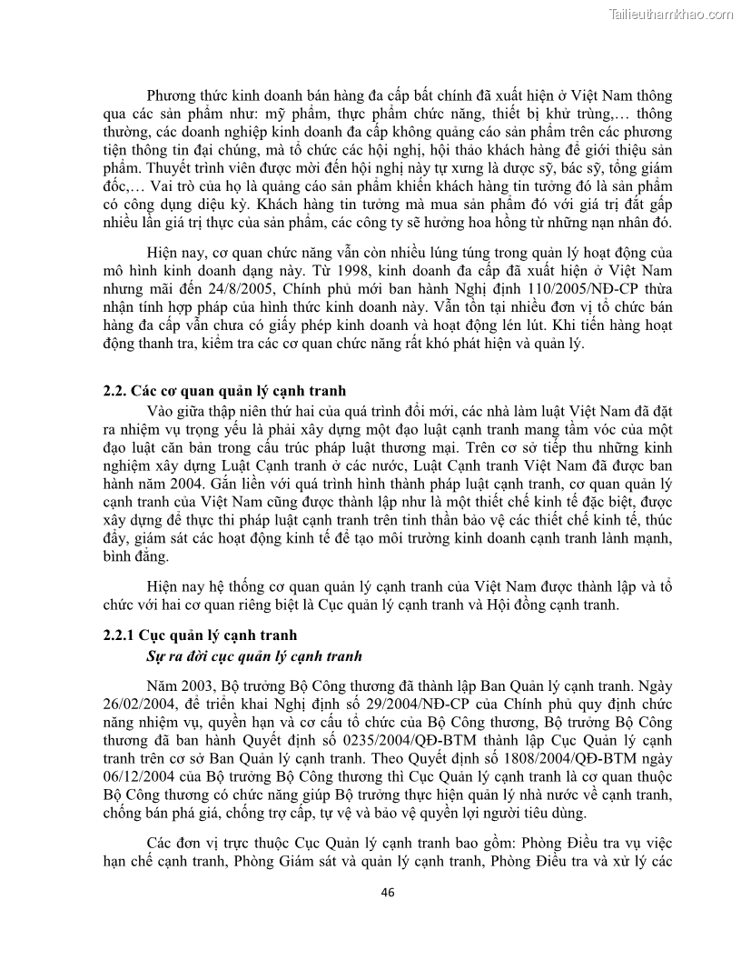 Khóa luận tốt nghiệp luật kinh doanh Pháp luật về chống cạnh tranh không lành mạnh - 5 Trang 51