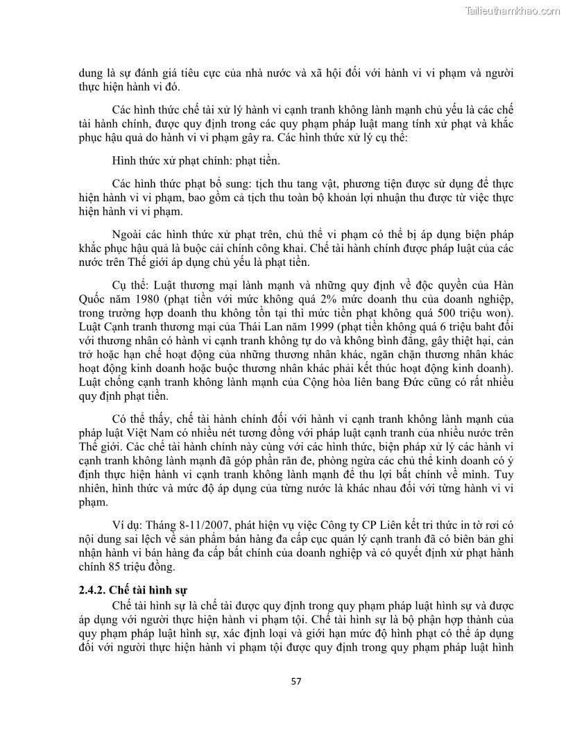 Khóa luận tốt nghiệp luật kinh doanh Pháp luật về chống cạnh tranh không lành mạnh - 6 Trang 62