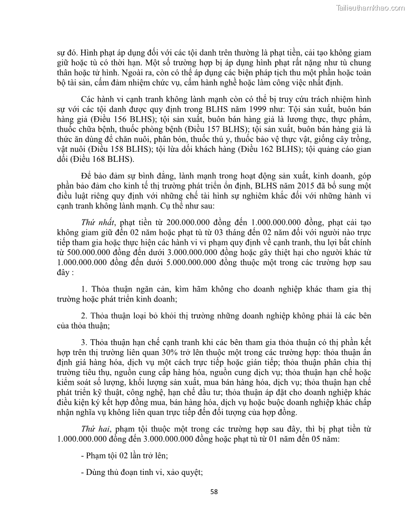 Khóa luận tốt nghiệp luật kinh doanh Pháp luật về chống cạnh tranh không lành mạnh - 6 Trang 63
