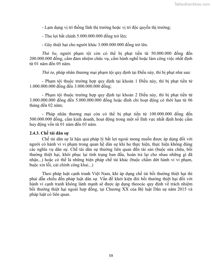 Khóa luận tốt nghiệp luật kinh doanh Pháp luật về chống cạnh tranh không lành mạnh - 6 Trang 64