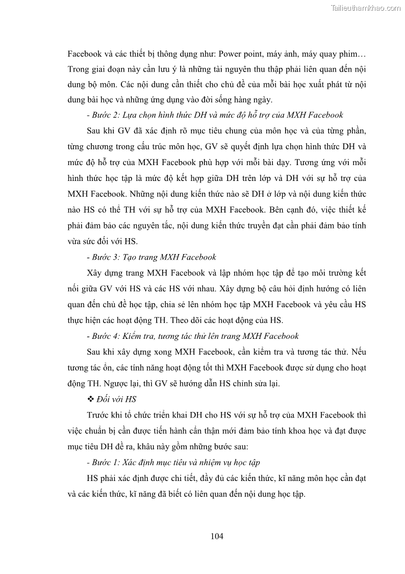 Luận án tiến sĩ Bồi dưỡng năng lực tự học của học sinh trong dạy học một số kiến thức Cơ học và Điện từ học Vật lí THPT với sự hỗ trợ của mạng xã hội Facebook - 10 Trang 119