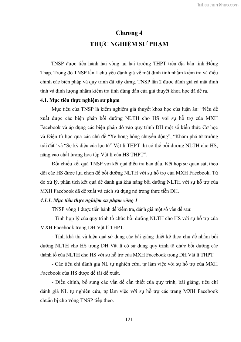 Luận án tiến sĩ Bồi dưỡng năng lực tự học của học sinh trong dạy học một số kiến thức Cơ học và Điện từ học Vật lí THPT với sự hỗ trợ của mạng xã hội Facebook - 12 Trang 136