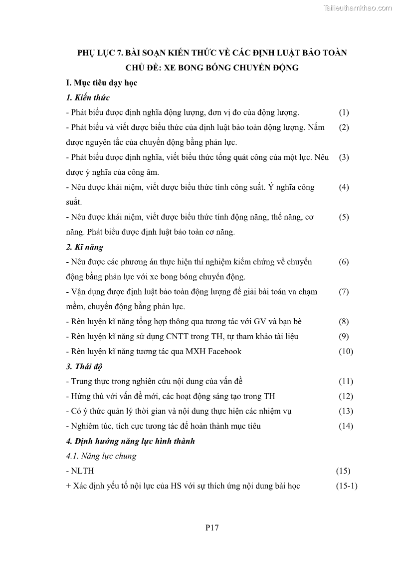 Luận án tiến sĩ Bồi dưỡng năng lực tự học của học sinh trong dạy học một số kiến thức Cơ học và Điện từ học Vật lí THPT với sự hỗ trợ của mạng xã hội Facebook - 17 Trang 193