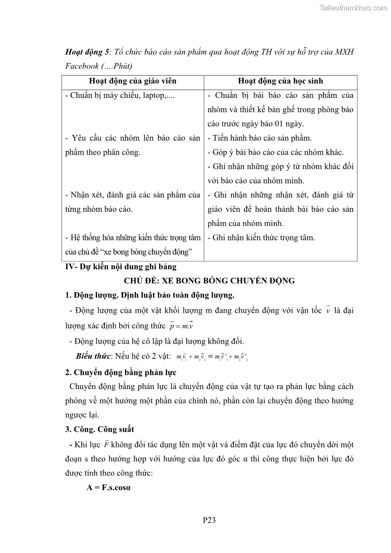 Luận án tiến sĩ Bồi dưỡng năng lực tự học của học sinh trong dạy học một số kiến thức Cơ học và Điện từ học Vật lí THPT với sự hỗ trợ của mạng xã hội Facebook - 17 Trang 199
