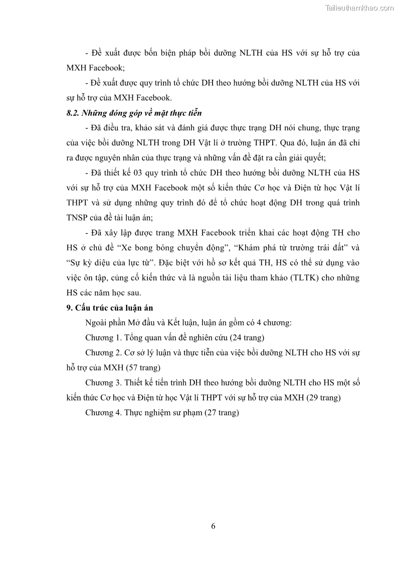 Luận án tiến sĩ Bồi dưỡng năng lực tự học của học sinh trong dạy học một số kiến thức Cơ học và Điện từ học Vật lí THPT với sự hỗ trợ của mạng xã hội Facebook - 2 Trang 21
