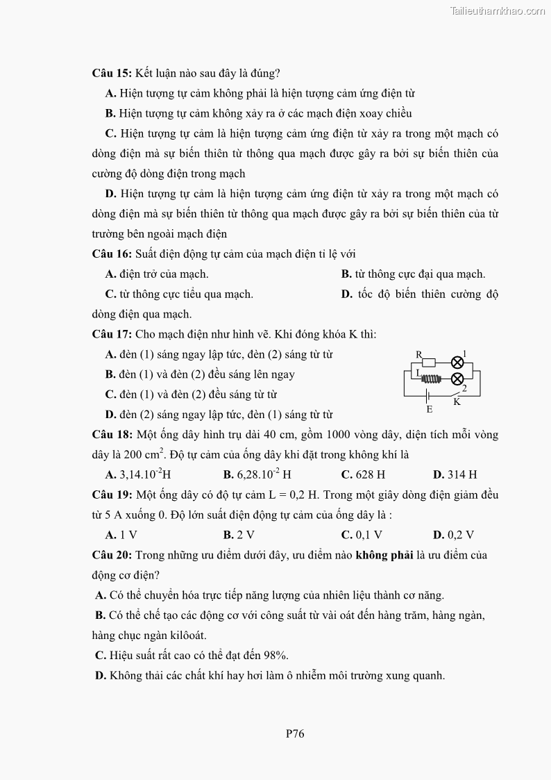 Luận án tiến sĩ Bồi dưỡng năng lực tự học của học sinh trong dạy học một số kiến thức Cơ học và Điện từ học Vật lí THPT với sự hỗ trợ của mạng xã hội Facebook - 21 Trang 252