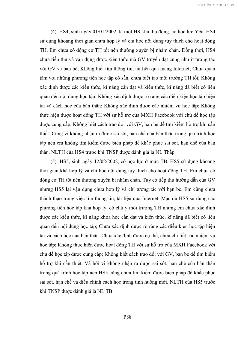 Luận án tiến sĩ Bồi dưỡng năng lực tự học của học sinh trong dạy học một số kiến thức Cơ học và Điện từ học Vật lí THPT với sự hỗ trợ của mạng xã hội Facebook - 22 Trang 264