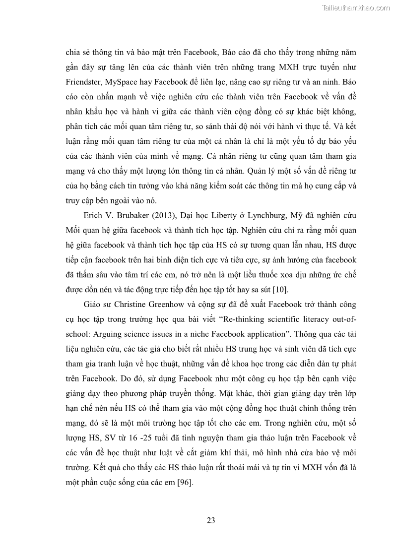 Luận án tiến sĩ Bồi dưỡng năng lực tự học của học sinh trong dạy học một số kiến thức Cơ học và Điện từ học Vật lí THPT với sự hỗ trợ của mạng xã hội Facebook - 4 Trang 38