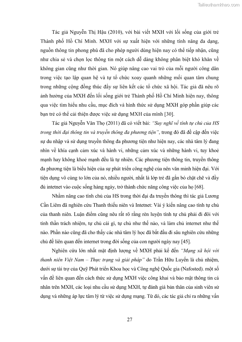 Luận án tiến sĩ Bồi dưỡng năng lực tự học của học sinh trong dạy học một số kiến thức Cơ học và Điện từ học Vật lí THPT với sự hỗ trợ của mạng xã hội Facebook - 4 Trang 42