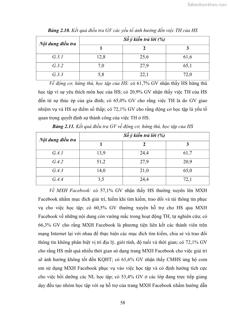 Luận án tiến sĩ Bồi dưỡng năng lực tự học của học sinh trong dạy học một số kiến thức Cơ học và Điện từ học Vật lí THPT với sự hỗ trợ của mạng xã hội Facebook - 7 Trang 73