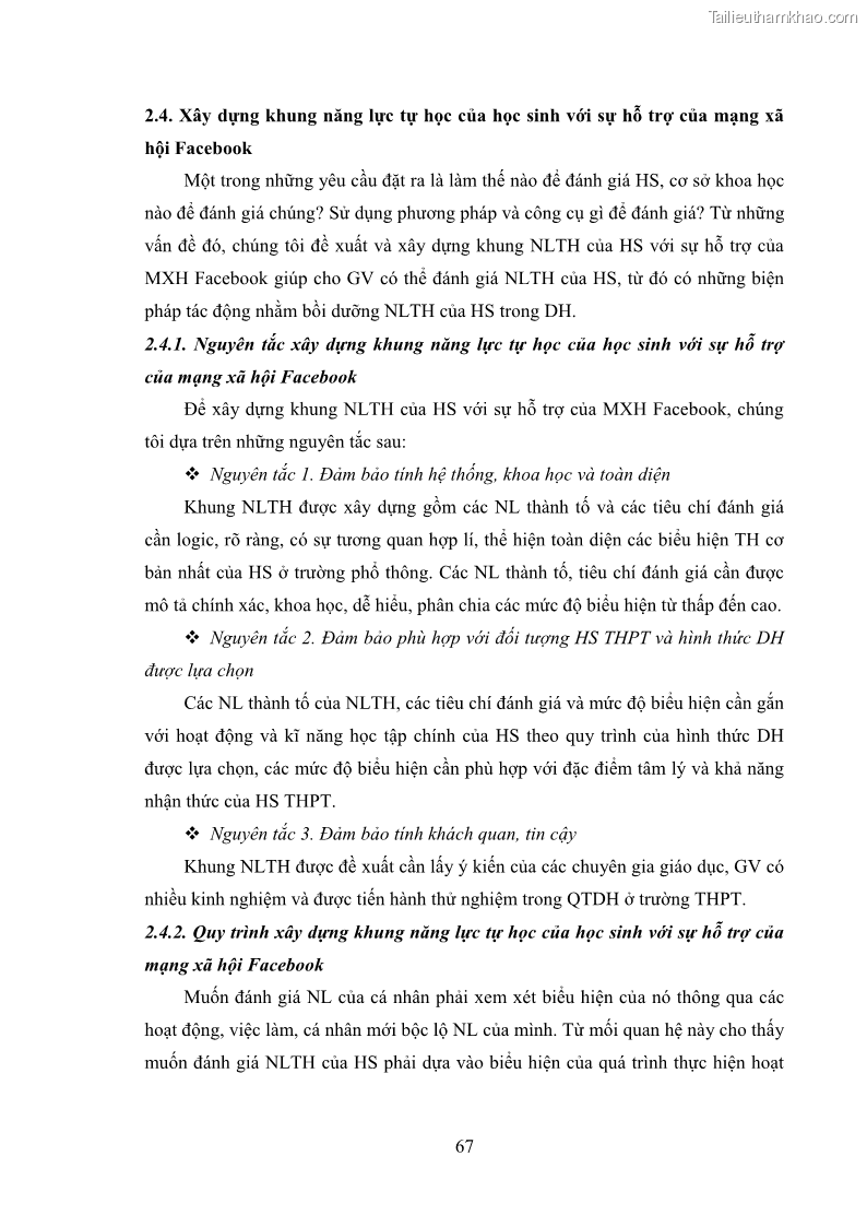 Luận án tiến sĩ Bồi dưỡng năng lực tự học của học sinh trong dạy học một số kiến thức Cơ học và Điện từ học Vật lí THPT với sự hỗ trợ của mạng xã hội Facebook - 7 Trang 82