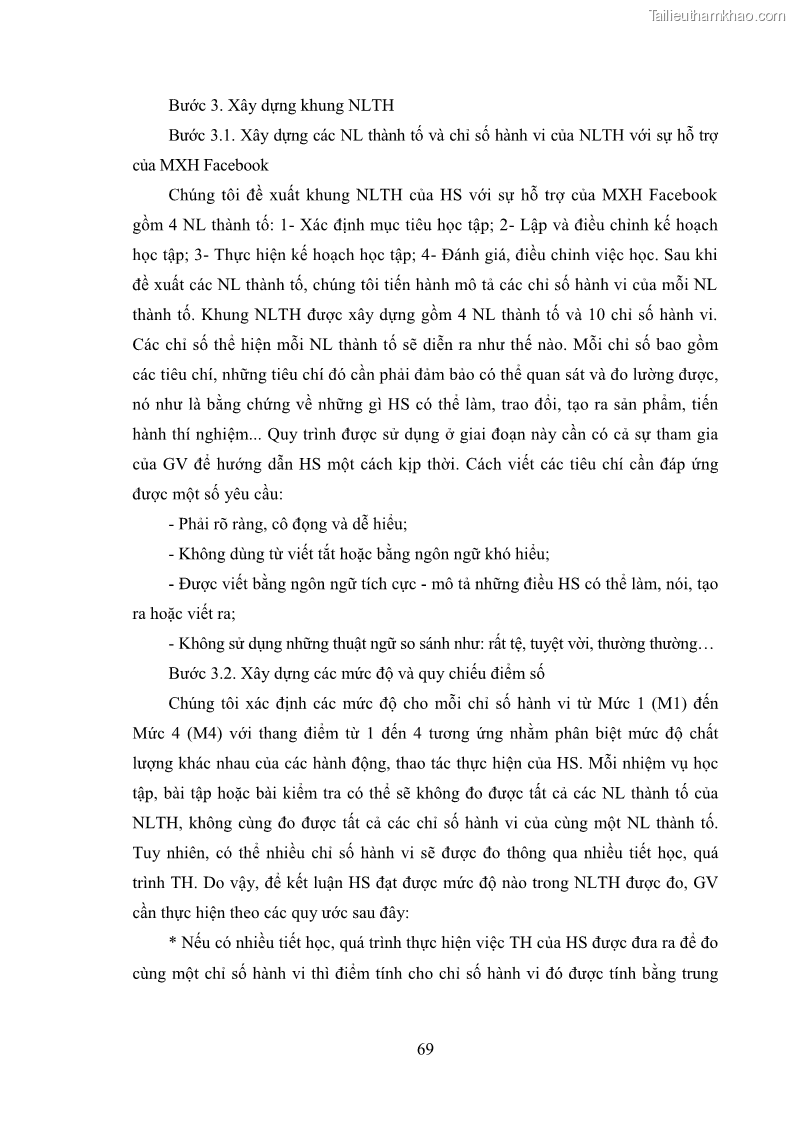 Luận án tiến sĩ Bồi dưỡng năng lực tự học của học sinh trong dạy học một số kiến thức Cơ học và Điện từ học Vật lí THPT với sự hỗ trợ của mạng xã hội Facebook - 7 Trang 84