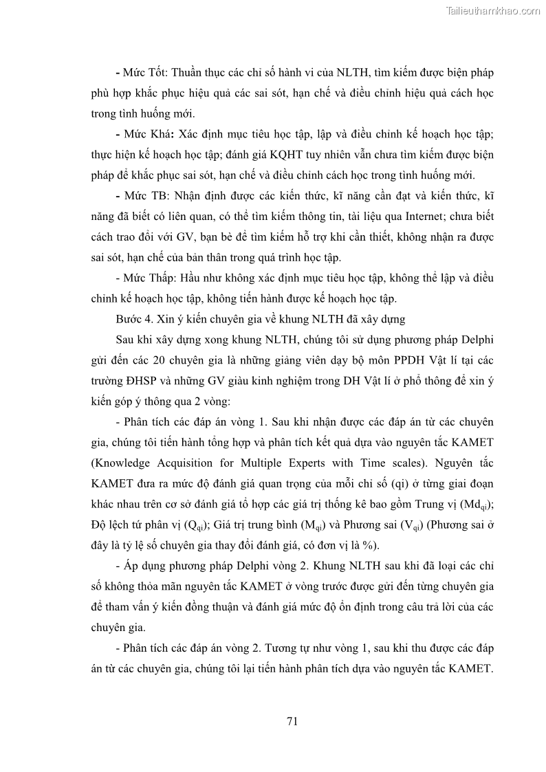 Luận án tiến sĩ Bồi dưỡng năng lực tự học của học sinh trong dạy học một số kiến thức Cơ học và Điện từ học Vật lí THPT với sự hỗ trợ của mạng xã hội Facebook - 8 Trang 86