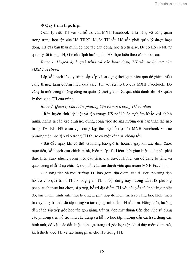 Luận án tiến sĩ Bồi dưỡng năng lực tự học của học sinh trong dạy học một số kiến thức Cơ học và Điện từ học Vật lí THPT với sự hỗ trợ của mạng xã hội Facebook - 9 Trang 101