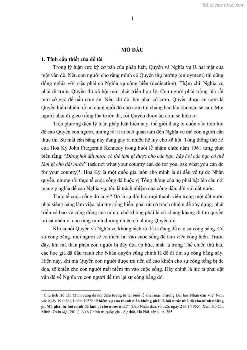 Luận án tiến sĩ luật học Nghĩa vụ con người trong pháp luật quốc tế và pháp luật Việt Nam - 1 Trang 12