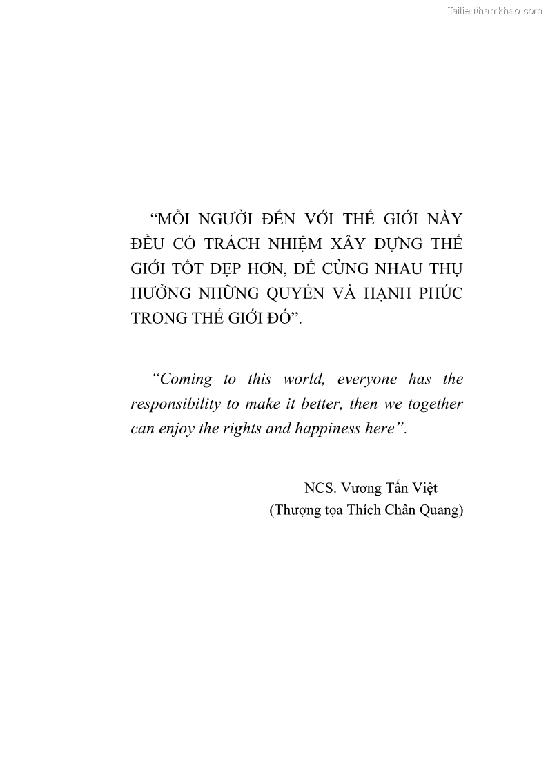 Luận án tiến sĩ luật học Nghĩa vụ con người trong pháp luật quốc tế và pháp luật Việt Nam - 1 Trang 3