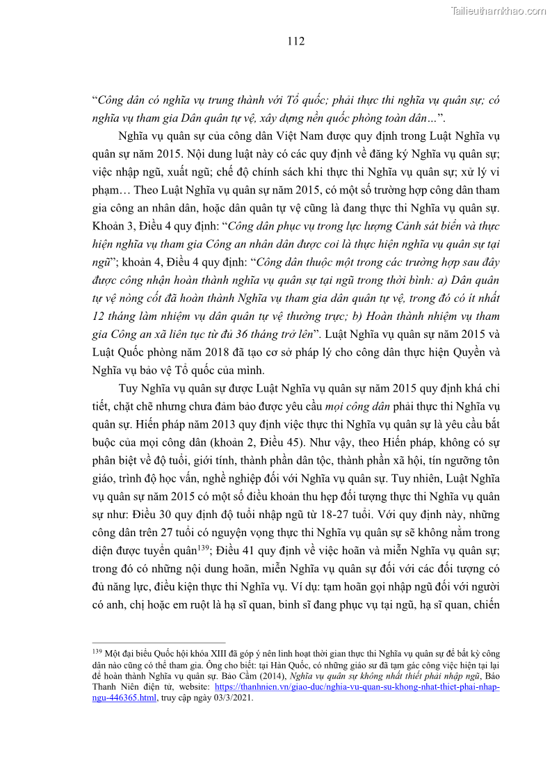 Luận án tiến sĩ luật học Nghĩa vụ con người trong pháp luật quốc tế và pháp luật Việt Nam - 11 Trang 123