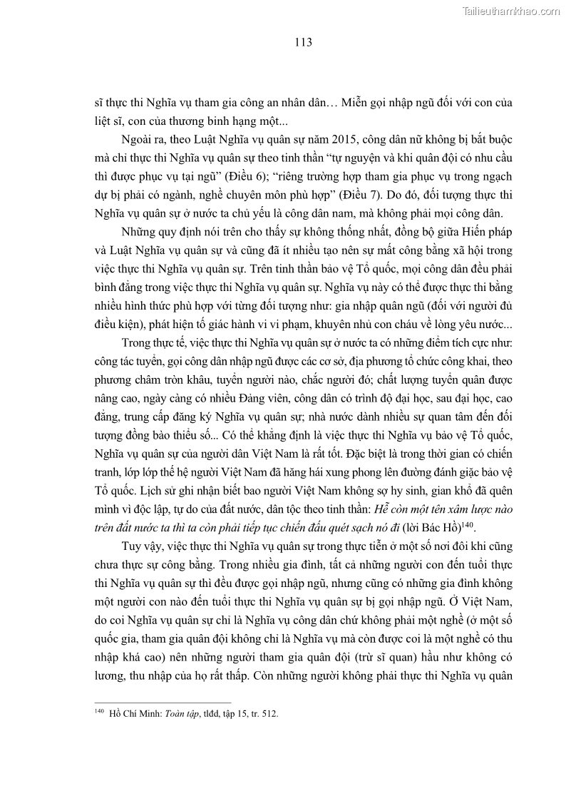 Luận án tiến sĩ luật học Nghĩa vụ con người trong pháp luật quốc tế và pháp luật Việt Nam - 11 Trang 124