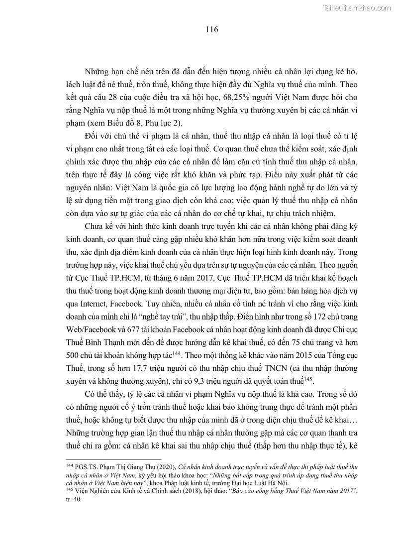 Luận án tiến sĩ luật học Nghĩa vụ con người trong pháp luật quốc tế và pháp luật Việt Nam - 11 Trang 127